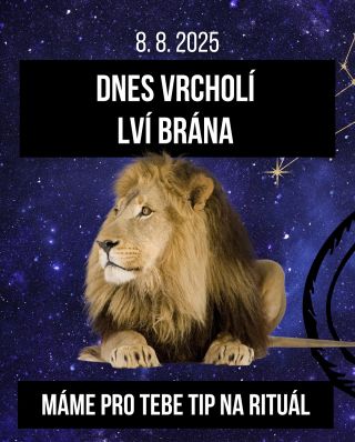 Tento den má moc změnit tvůj život – a má k tomu kosmický důvod. ✨ Lví brána 8/8 – nejmagičtější den roku je tady! 💫...